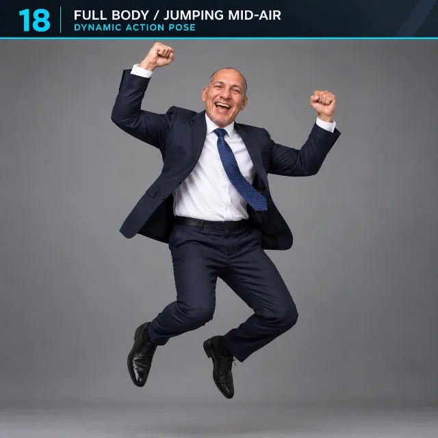 JUMPING MID-AIR  full body -  action
