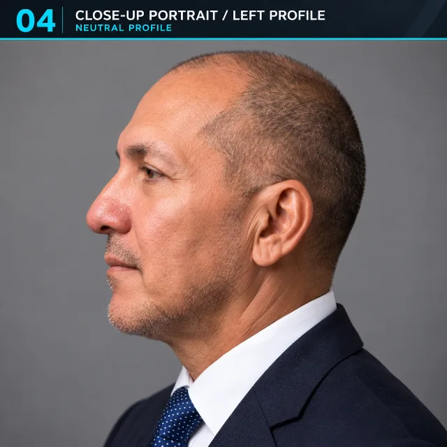 LEFT PROFILE close-up portrait