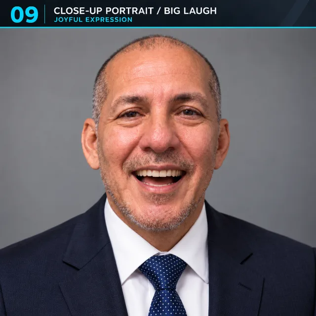 BIG LAUGH close-up portrait