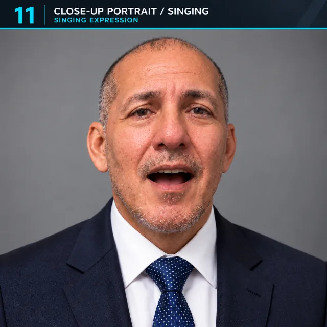 SINGING close-up portrait - expression