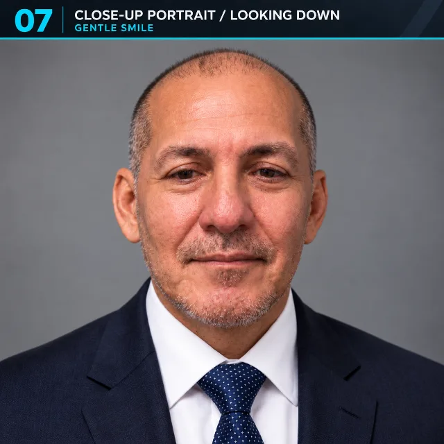 LOOKING SLIGHTLY DOWN close-up portrait
