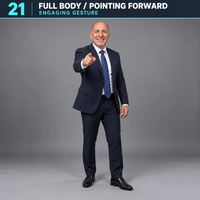 POINTING FORWARD full body -  gesture