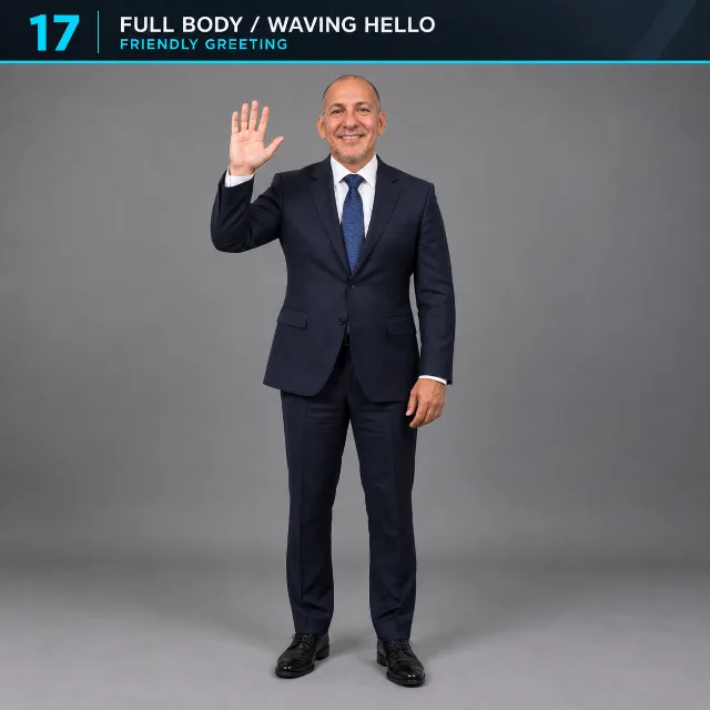 WAVING HELLO full body -  greeting