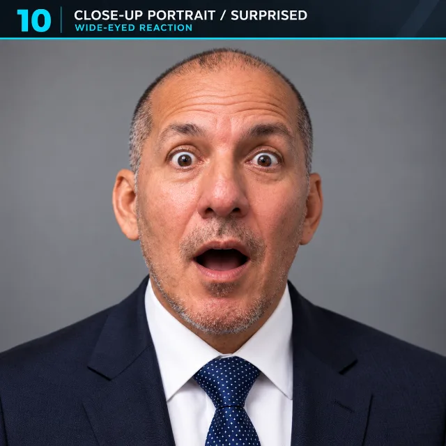 SURPRISED close-up portrait